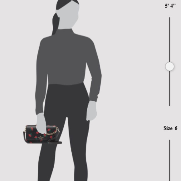 NWT NEW Kate Spade Madison Ditsy Rose Small Flap Crossbody Bag KE643 Black - Picture 6 of 6